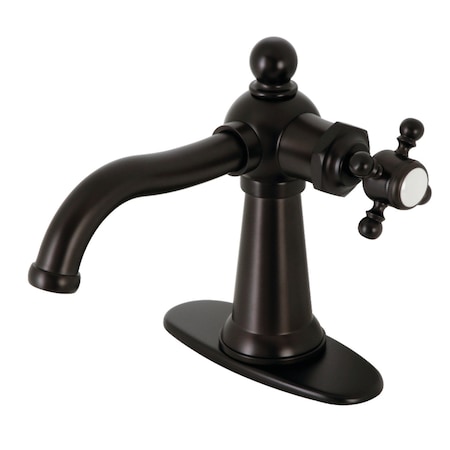 Kingston Brass KSD154BXORB Single-Handle Bathroom Faucet with Push Pop-Up, Oil Rubbed Bronze KSD154BXORB